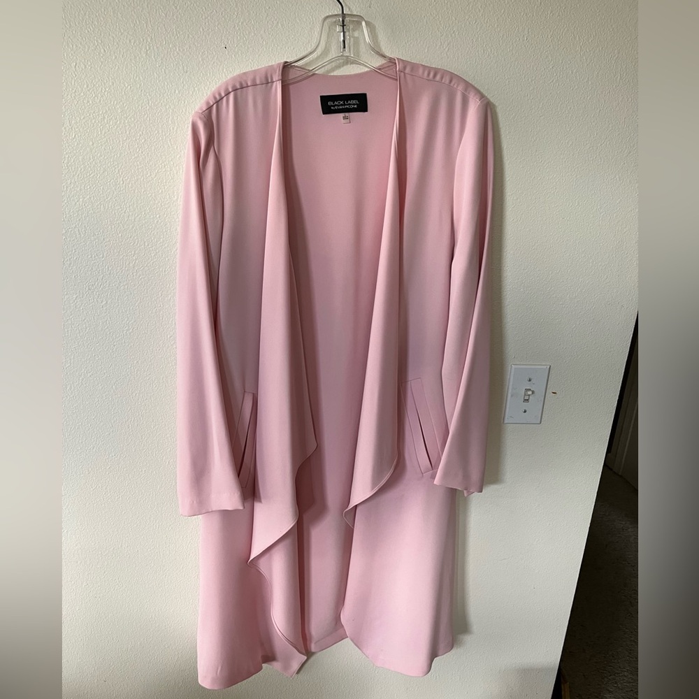 Pretty in pink long blazer by Evan Picone   XL.